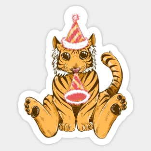 Birthday Tiger Sticker